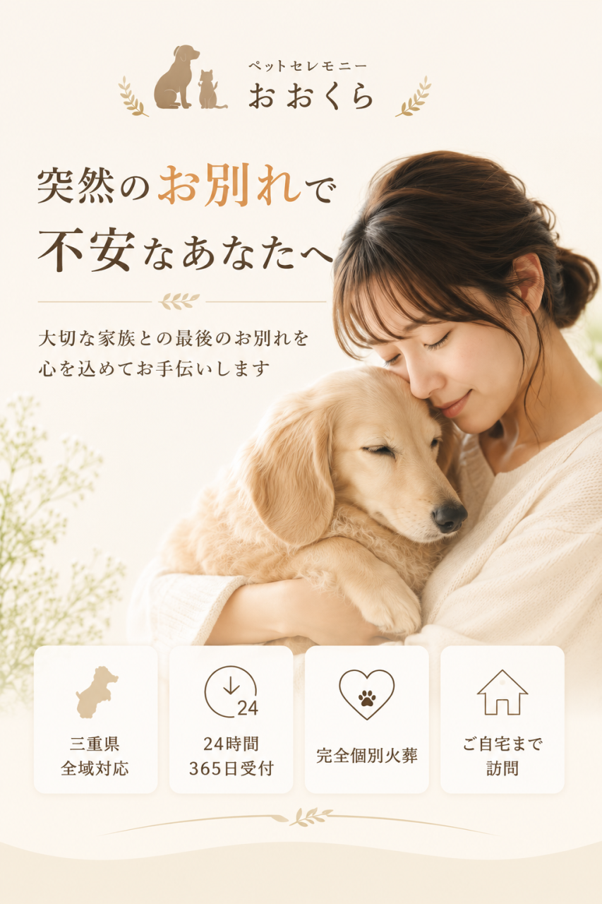 三重県の訪問ペット火葬 ペットセレモニーおおくら